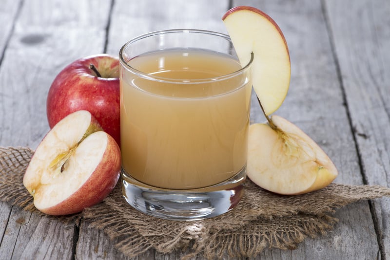 Apple juice fresh fruits