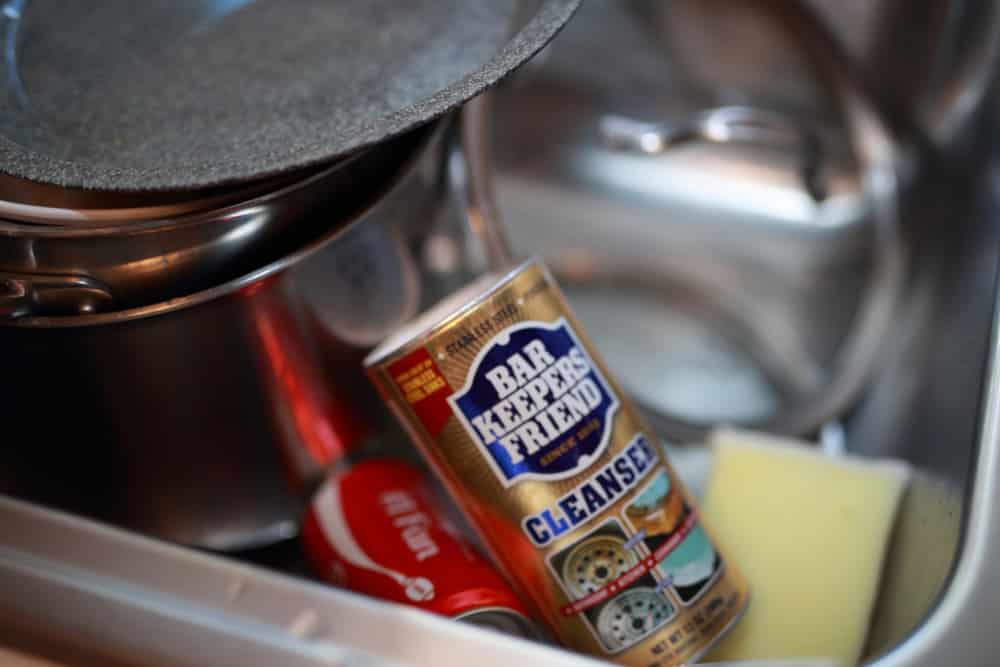  Bar Keepers friends keep the sink and pots
