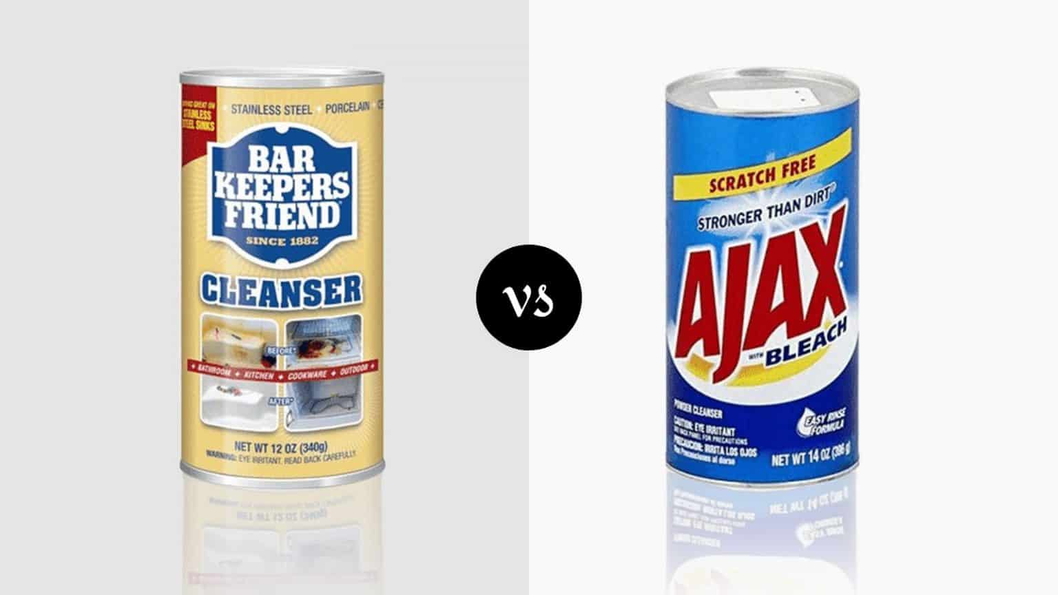 Bar Keepers Friend vs Ajax Cleanser Which One Clean Better? Miss Vickie