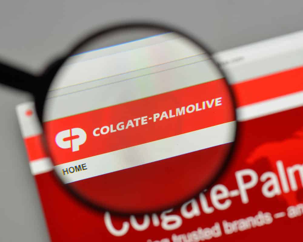 Colgate-Palmolive logo on the website homepage