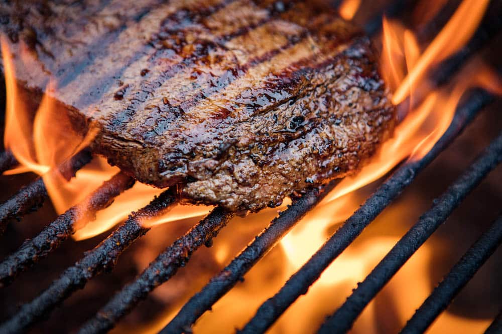 Flank Steak On Grill