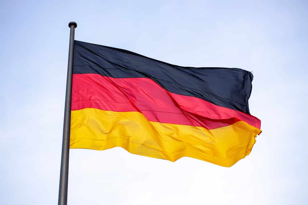 Germany flag waving in the wind