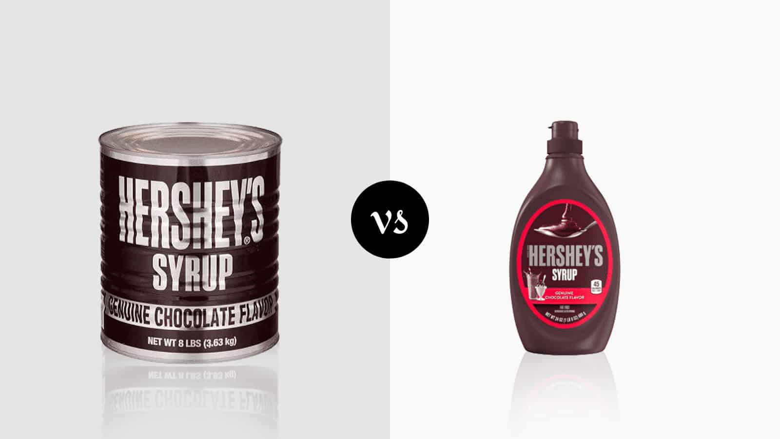 Hershey Syrup Can vs Hershey Syrup Bottle