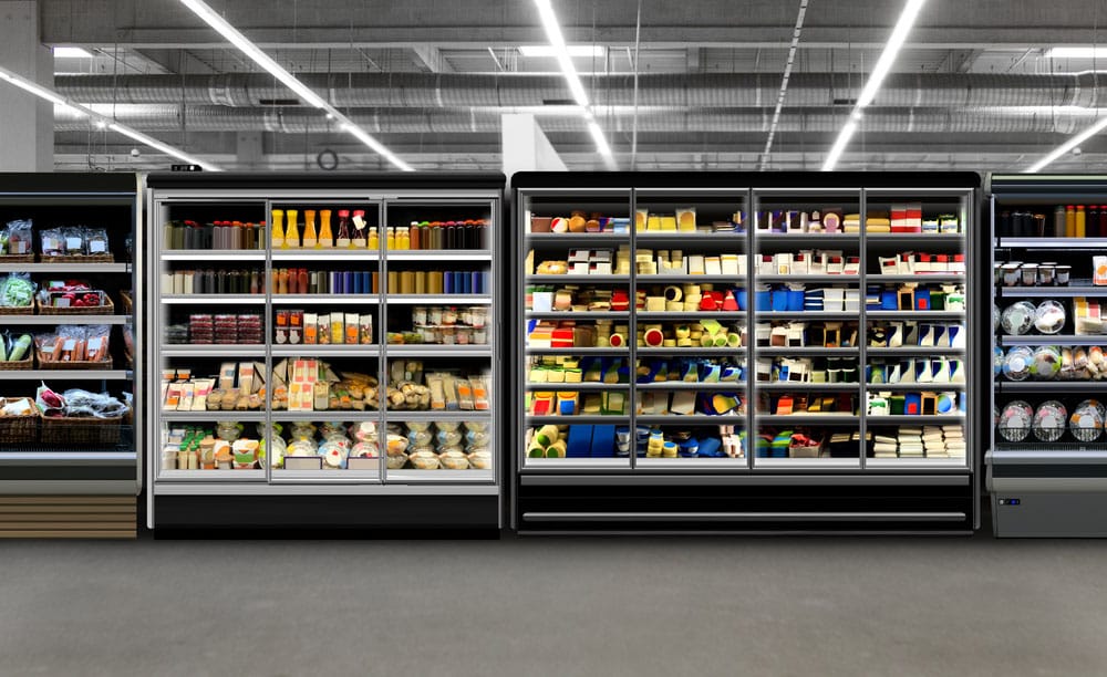 Refrigerators different types of supermarket fredges