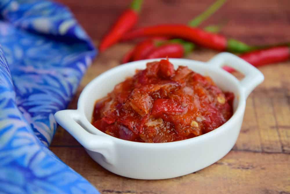 Sambal, traditional Indonesian chili sauce or paste