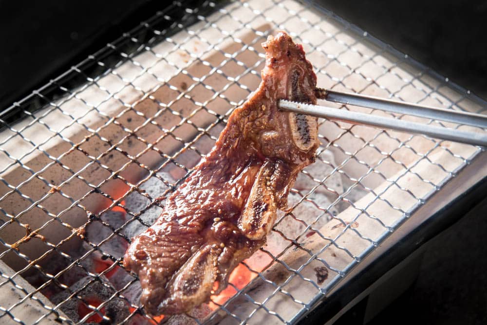 short rib with bone, Yakiniku japanese bbq