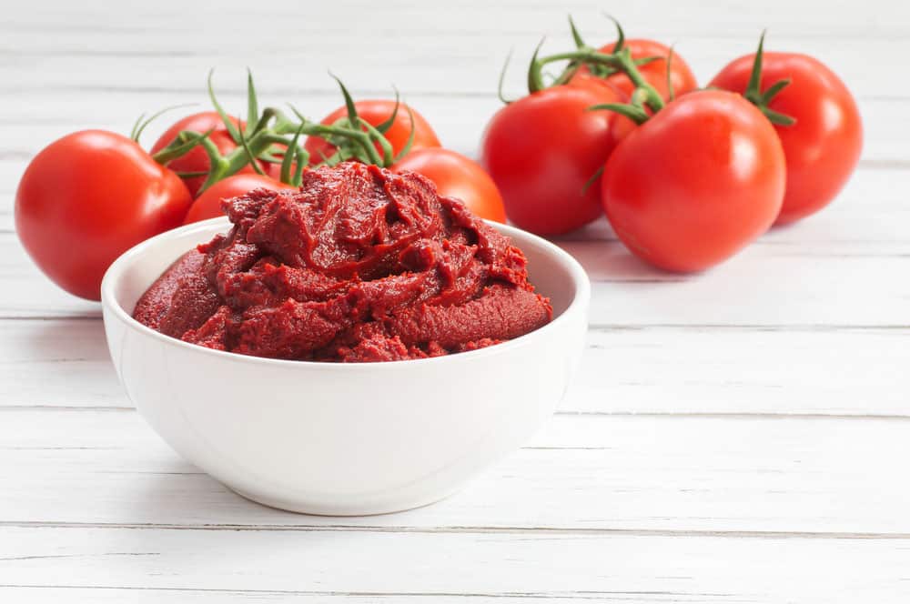 Traditional turkish tomato paste in bowl