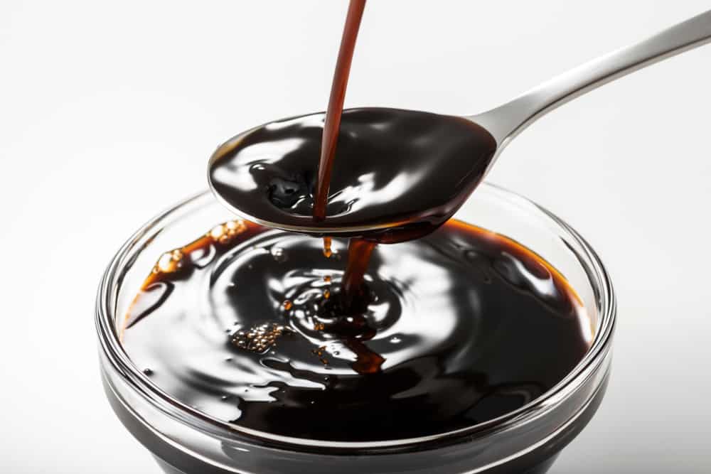 worcestershire sauce or Worcester sauce, close up