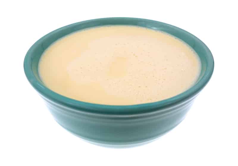 bowl evaporated filled milk