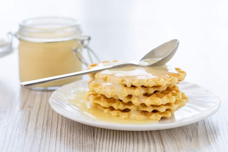 evaporated milk waffles table