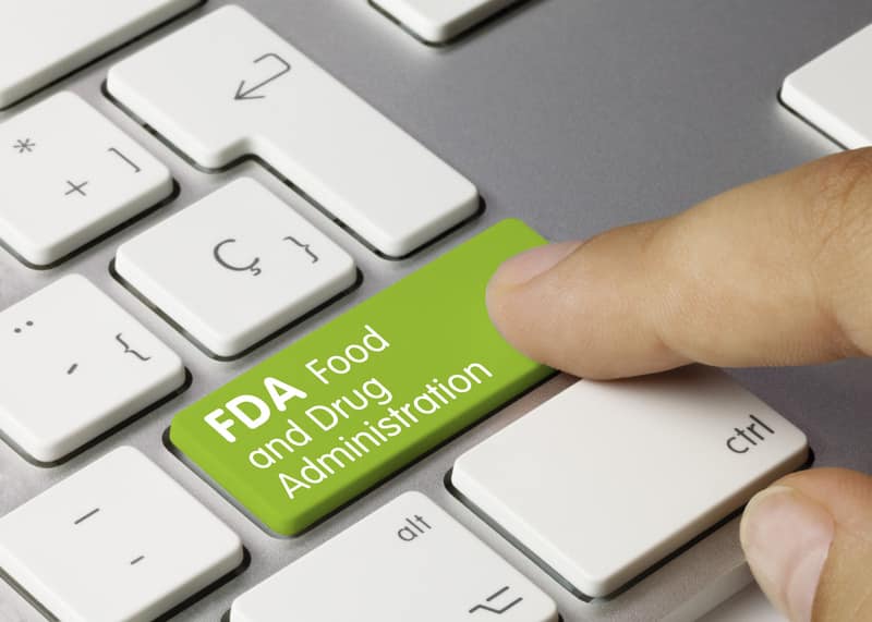 fda food drug administration inscription green keyboard