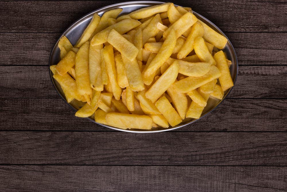 French fries served on a tray