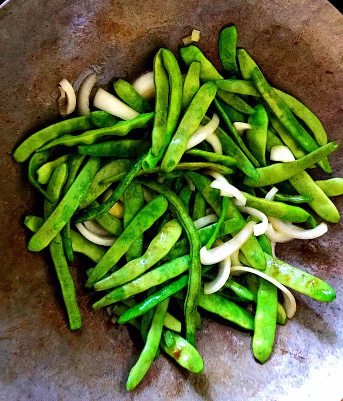 green bean stir fry cooking fresh beans