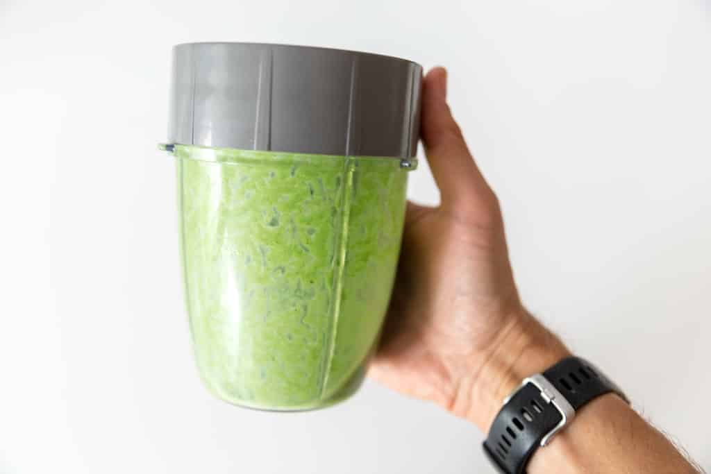 green healthy protein drink