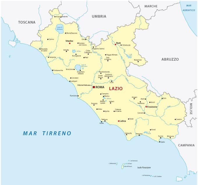 Lazio map