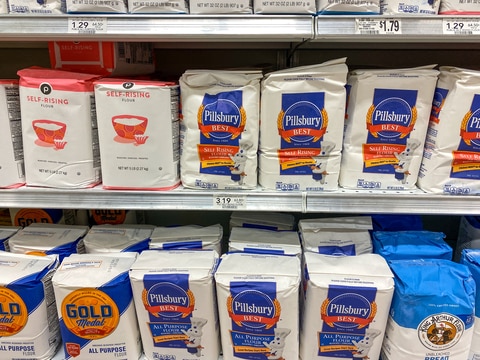 Flour in grocery store