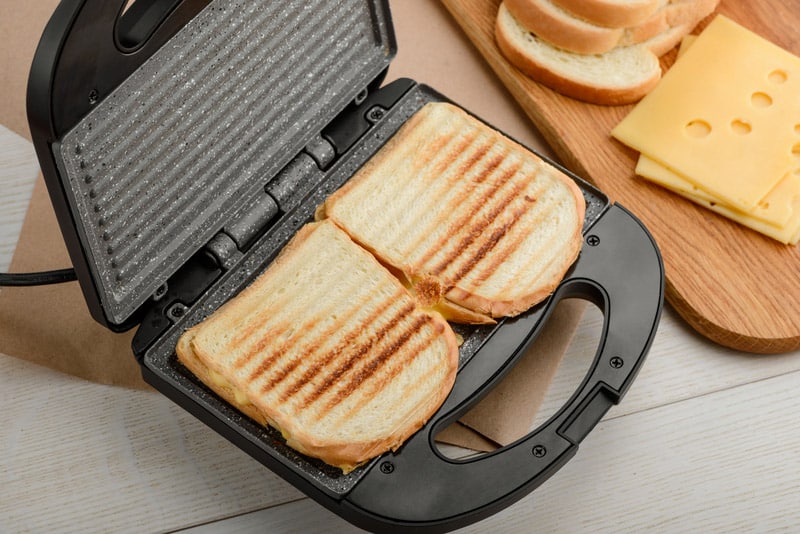 Grilled sandwiches in panini press