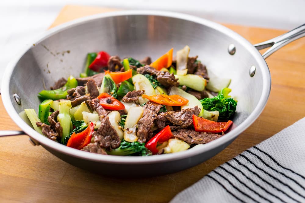 Beef stir-fry with healthy vegetables