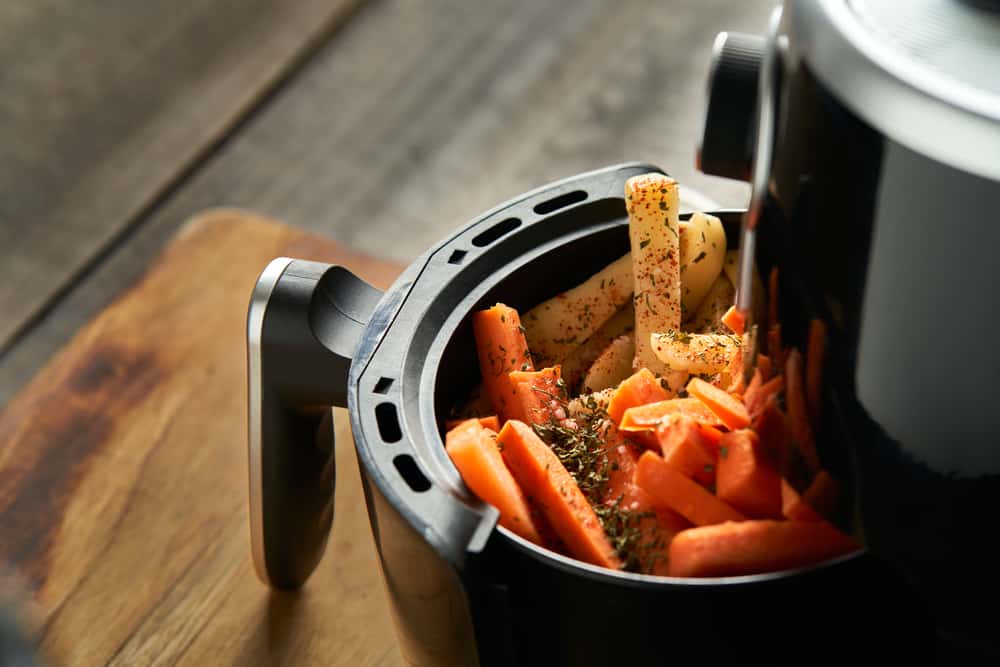 Cooking food using air fryer