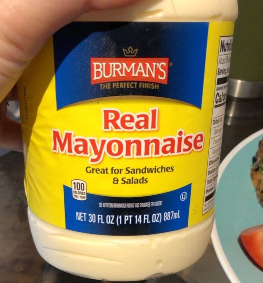 holding Burman's real mayonnaise