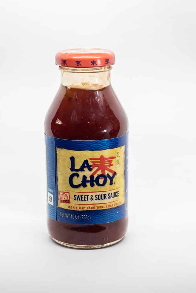 La Choy sweet and sour Asian sauce in a bottle