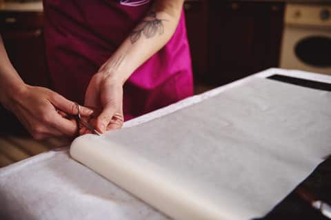 Lay out parchment paper