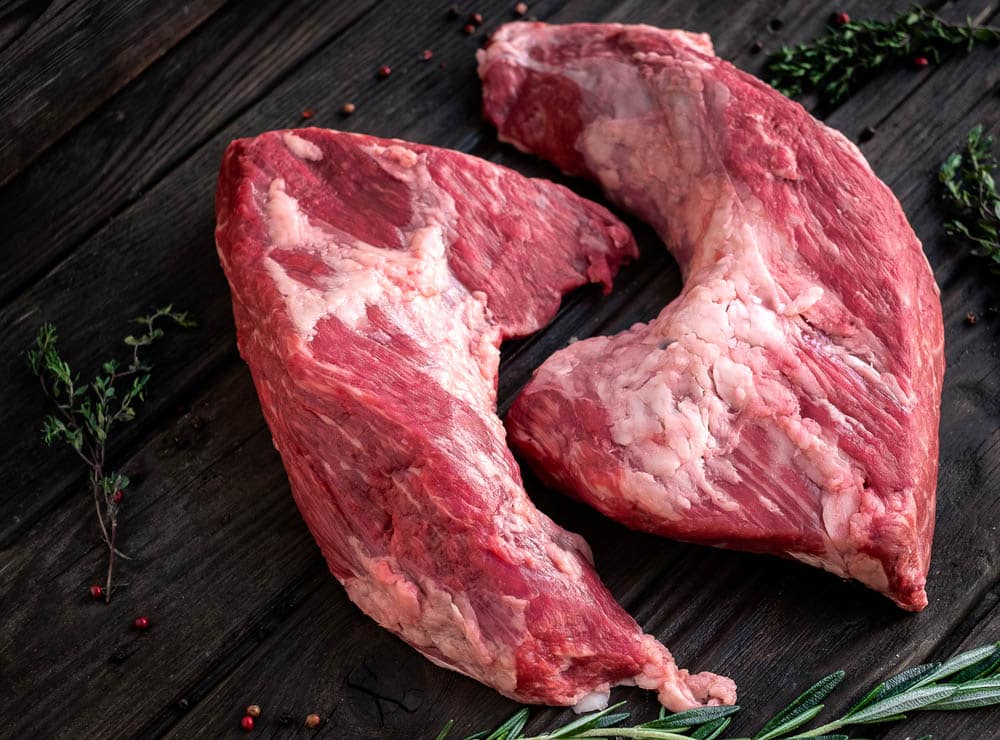 raw beef tri-tip steak for BBQ