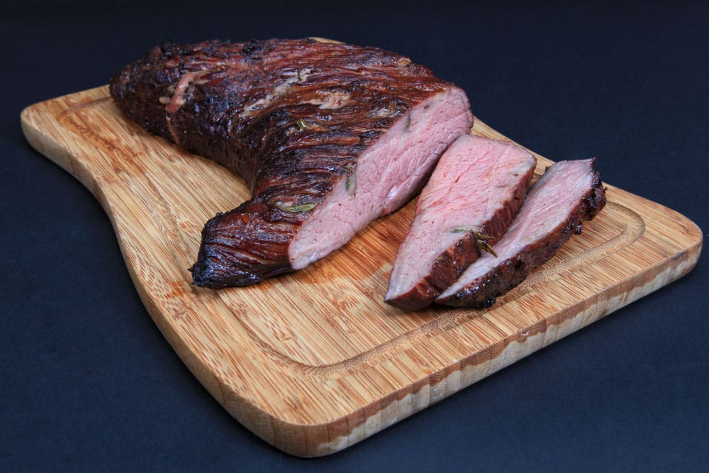 Smoked tri-tip of a US Black Angus beef