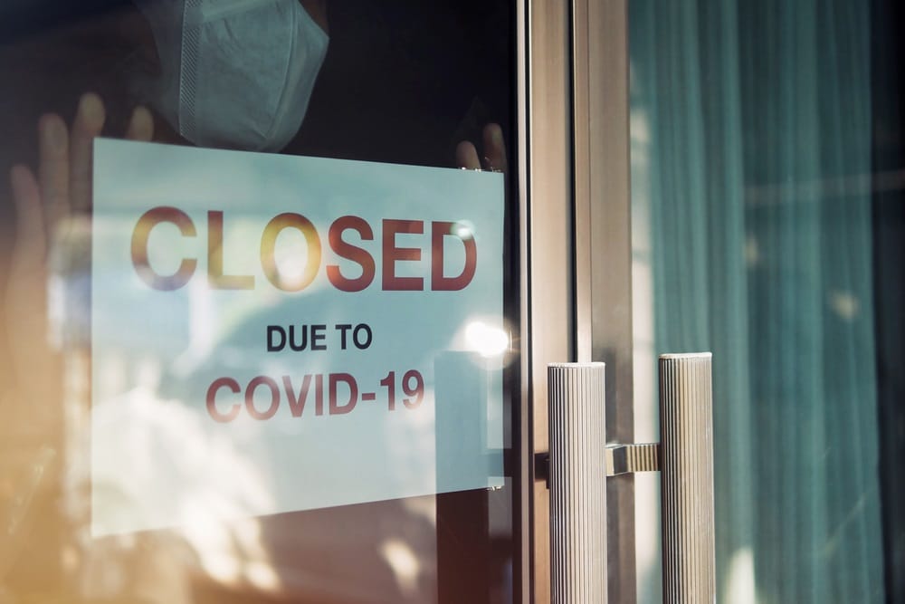 store shop closed, due to the effect of novel Coronavirus (COVID-19) pandemic