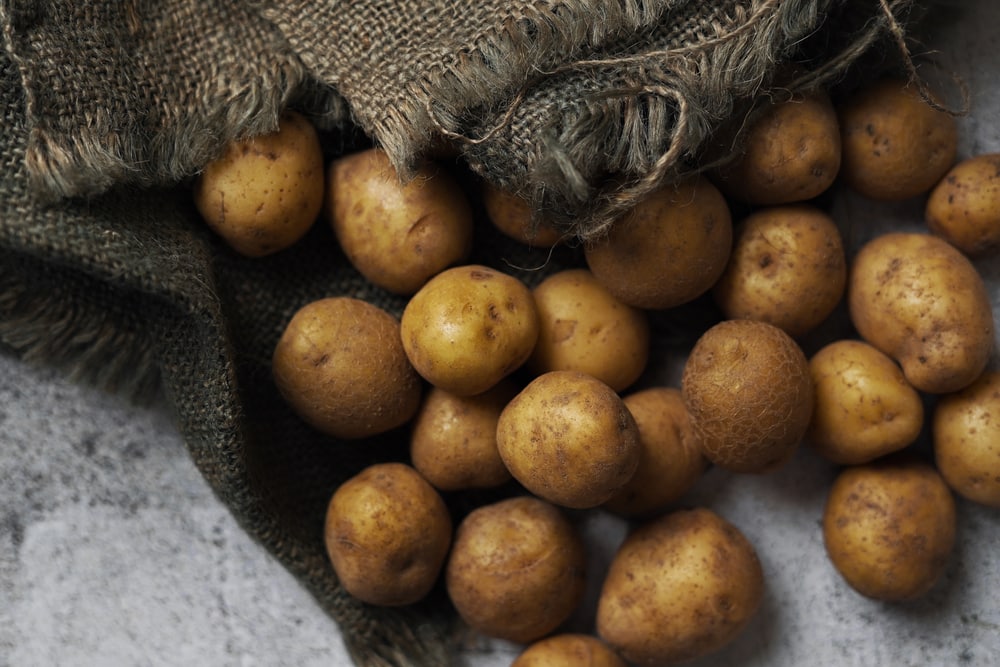 Sack of marble potatoes