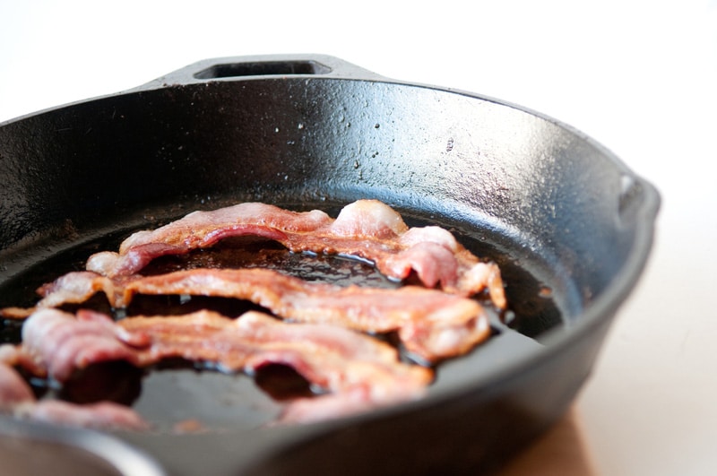 Bacon in a Cast Iron Pan