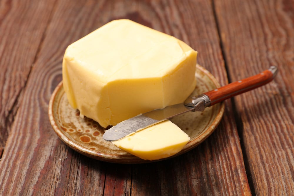 Butter with a knife