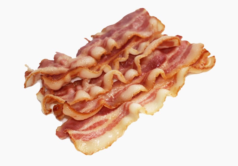 Fresh fried bacon