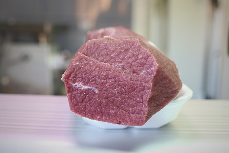 Piece of silverside beef meat