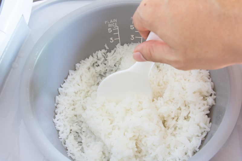 Close up of rice cooker