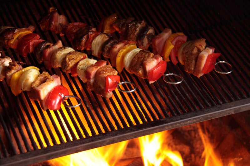 Skewers on the grill