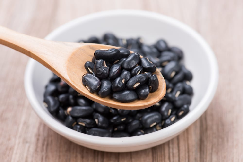 black bean handful