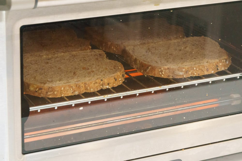 Bread in toaster oven