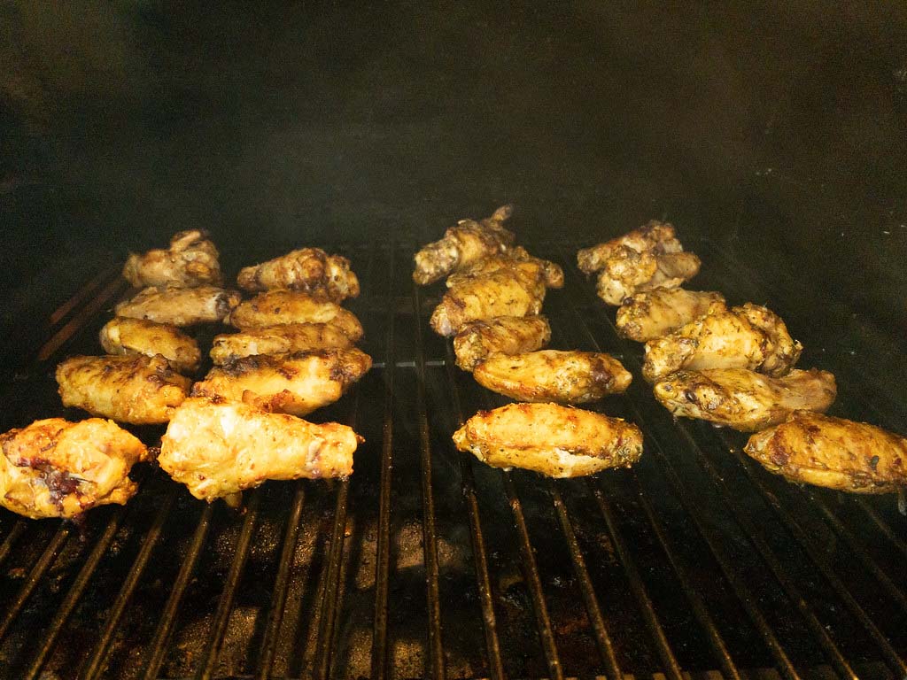 Smoked hot wings on the Traeger Grill