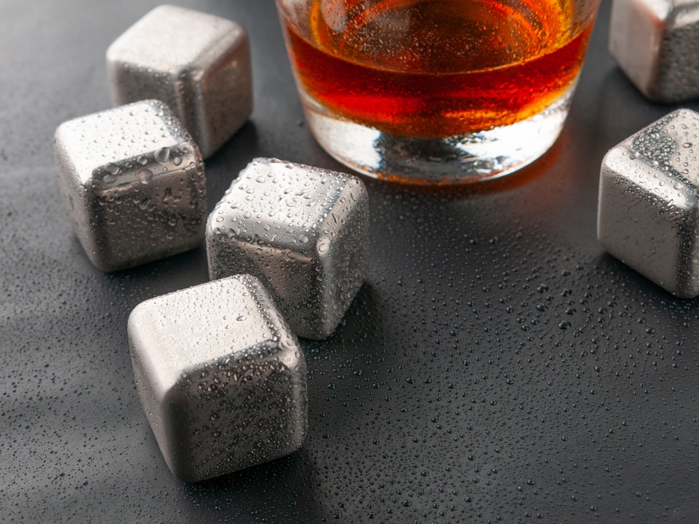 stainless steel ice cube
