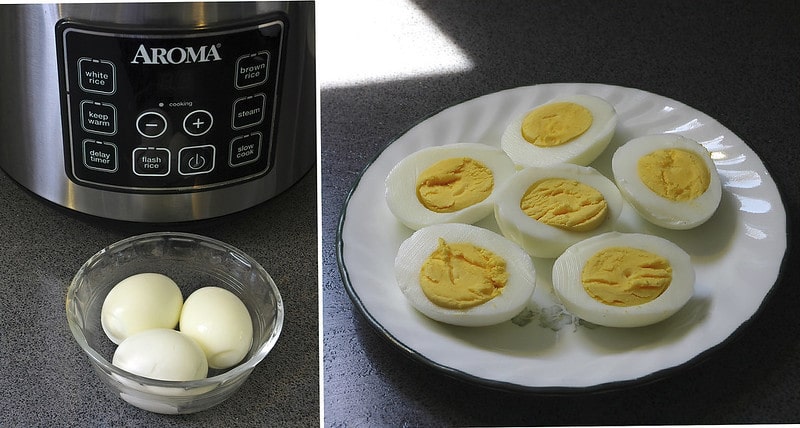 Steamed egg using aroma rice cooker