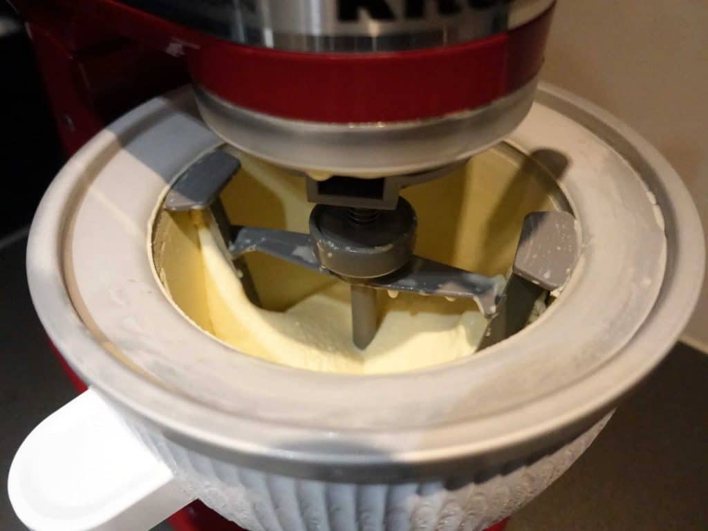 Using KitchenAid ice cream maker