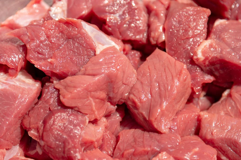 Background of raw meat pieces of meat