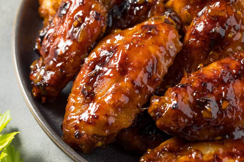 Homemade Asian Honey Garlic Chicken Wings with Dipping Sauce