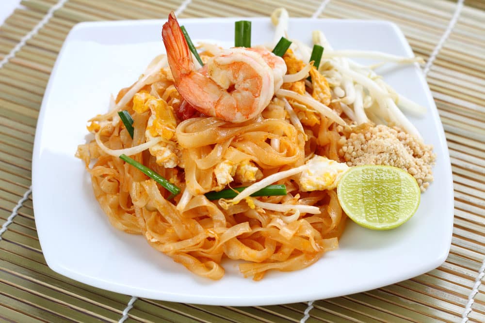 Pad Thai shrimp  is noodle food Thai Style