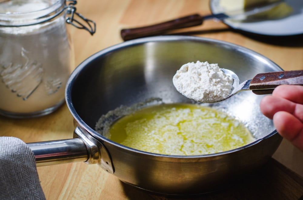 A Roux used for thickening of soups or sauces