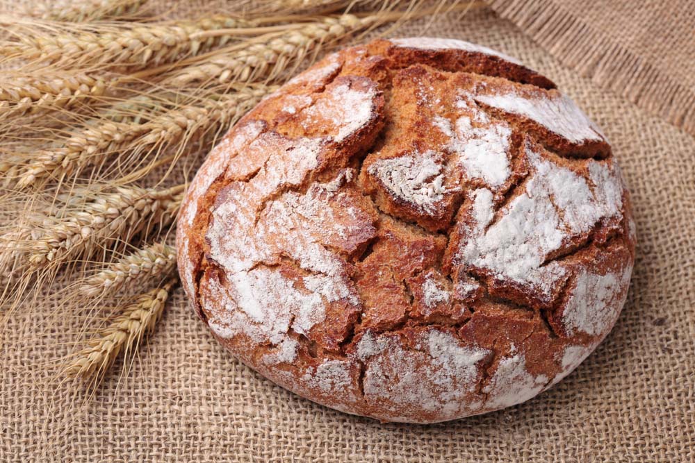 Traditional round rye bread