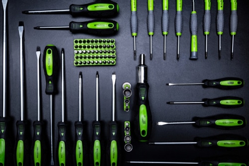 A set of screwdrivers
