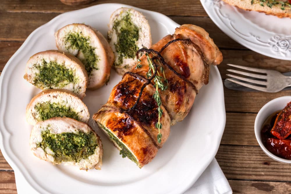 Turkey Breast Porchetta rolled Stuffed Turkey Breast with Pesto