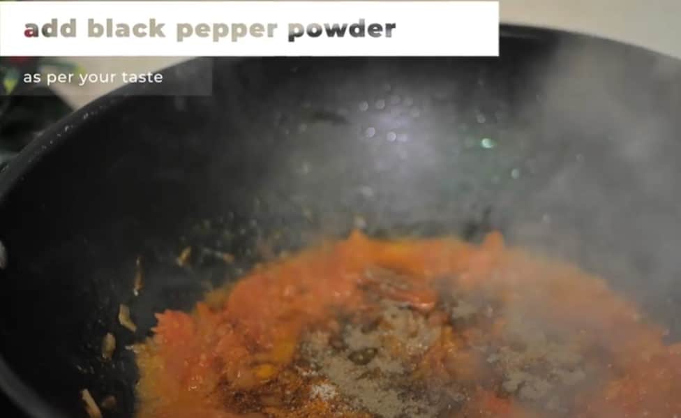 add black pepper tikka masala